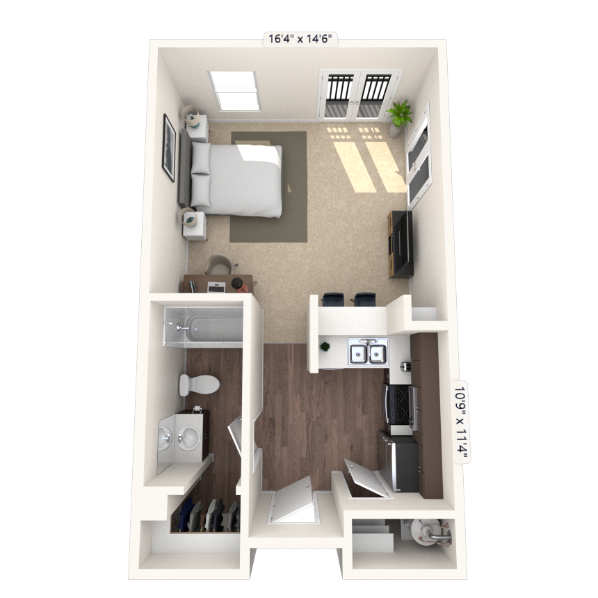 Floorplan image of unit 3317